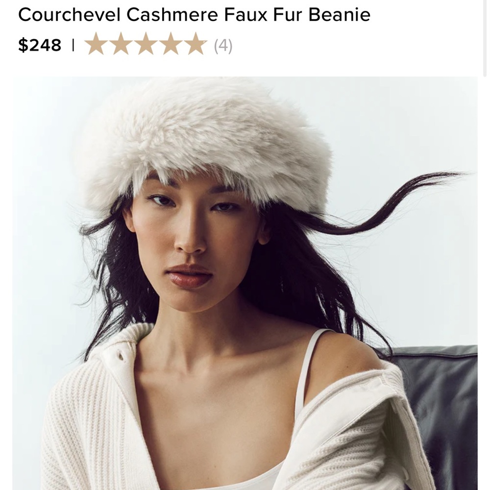 Alo Cashmere Faux Fur Beanie - Picture 4 of 7
